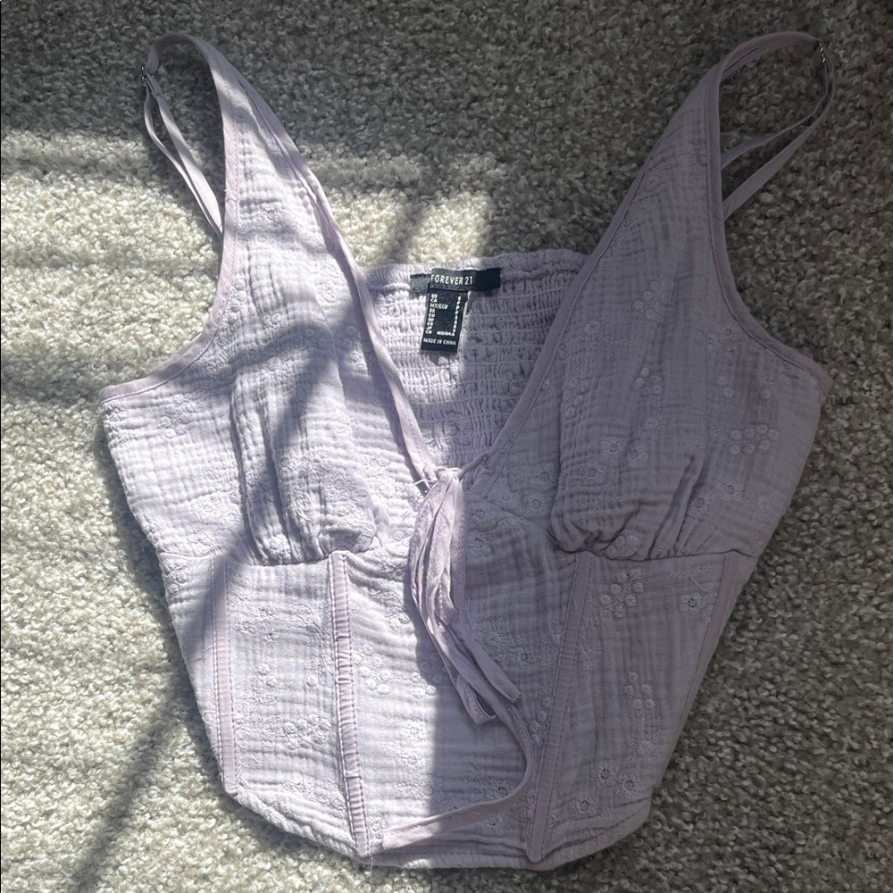 Forever 21 Lavender Textured Camisole Spring Top